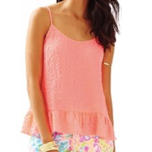Lilly Pulitzer Orange Tank Top size Medium